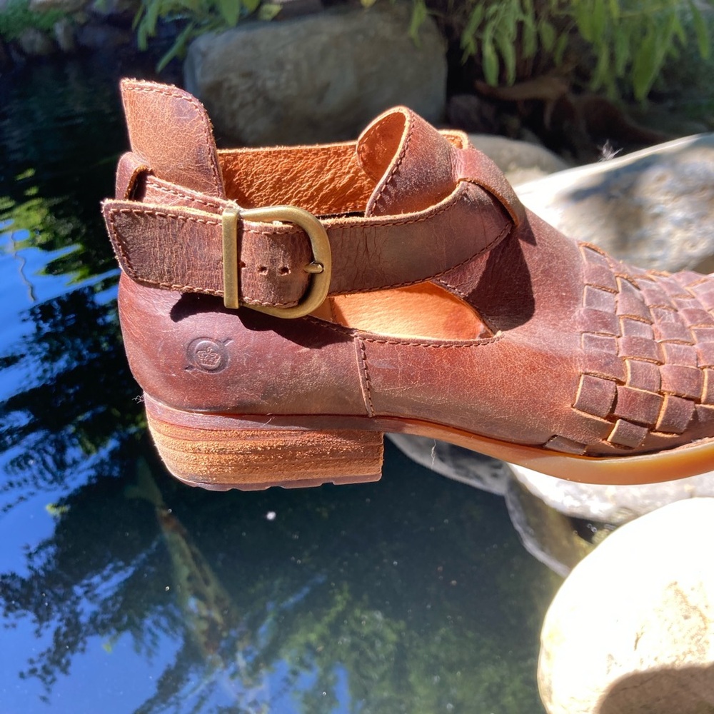 Born Viveka woven western brass buckle bootie size 7.5 - Picture 7 of 15